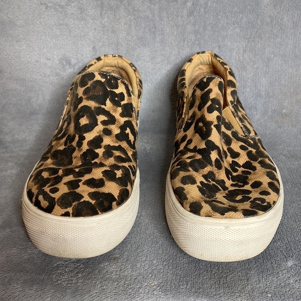 Steve Madden Gills Leopard Platform Slip-On Sneakers Tan Black Size 8.5 - Picture 3 of 10